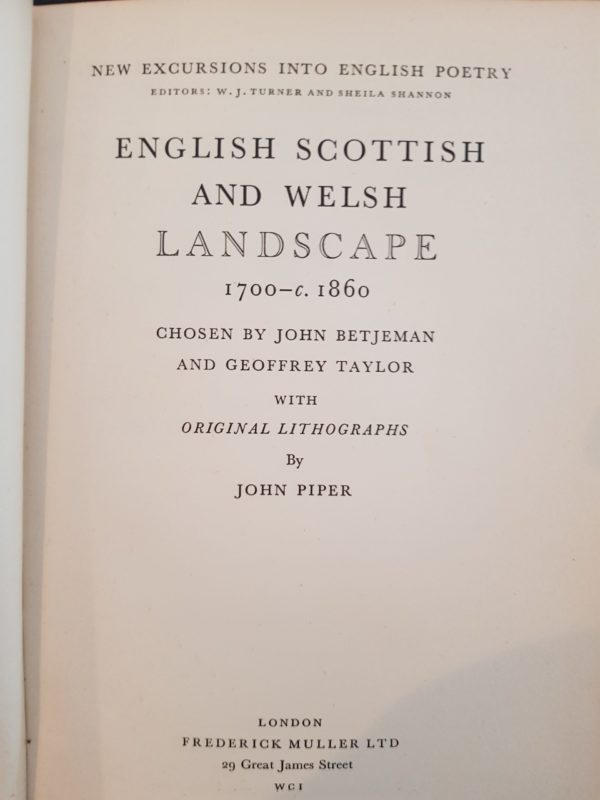 English, Scottish and Welsh Landscape - Verse chosen by John Betjeman & Geoffrey Taylor